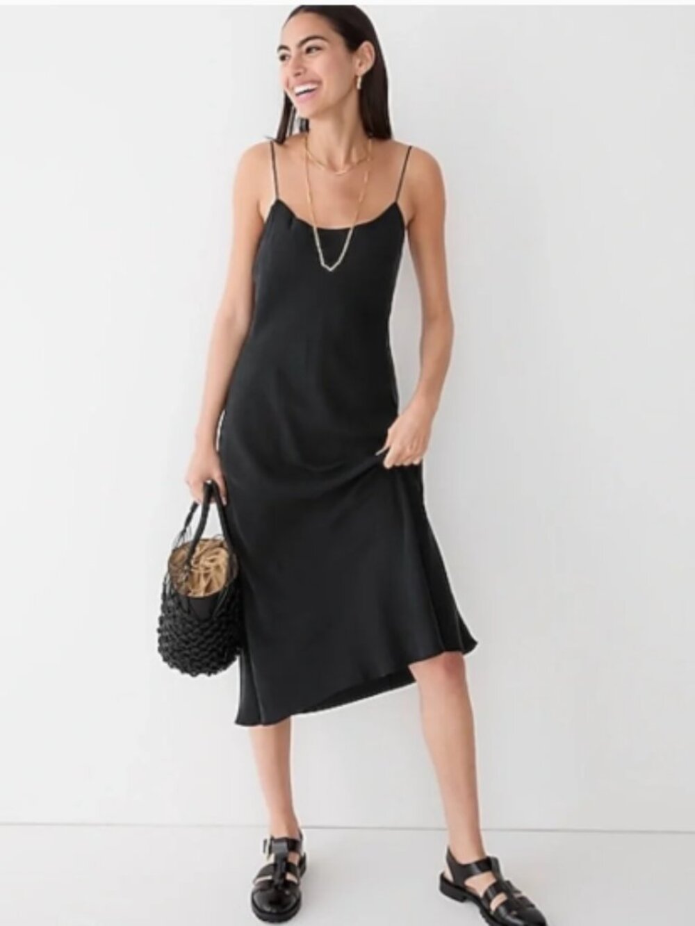 J.Crew Gwyneth cupro-blend slip dress